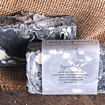 Goats Milk Soap - Tea Tree & Charcoal (Exfoliating) by Creme de la Crop