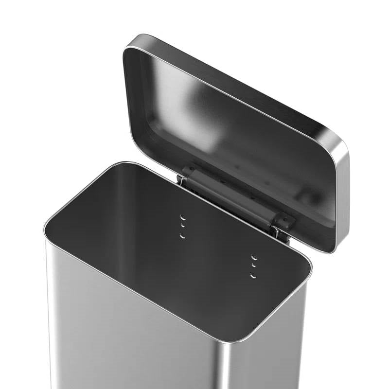 20-gallon stainless steel kitchen trash can with step-on lid by HomePacific, view 2