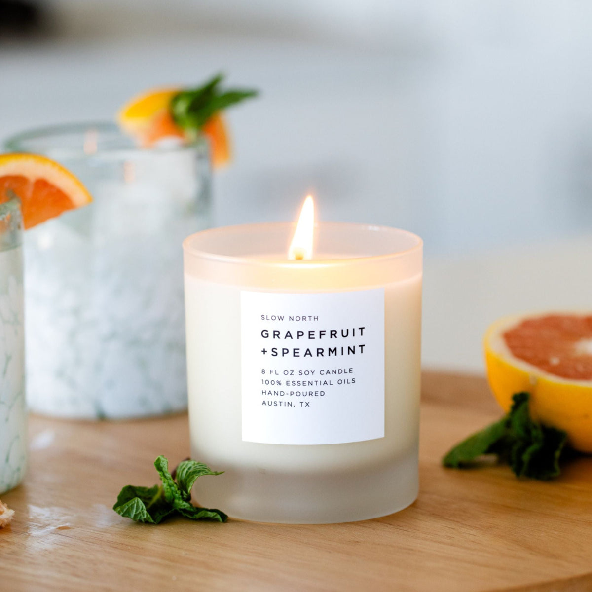 Grapefruit + Spearmint - Signature Candle by Slow North