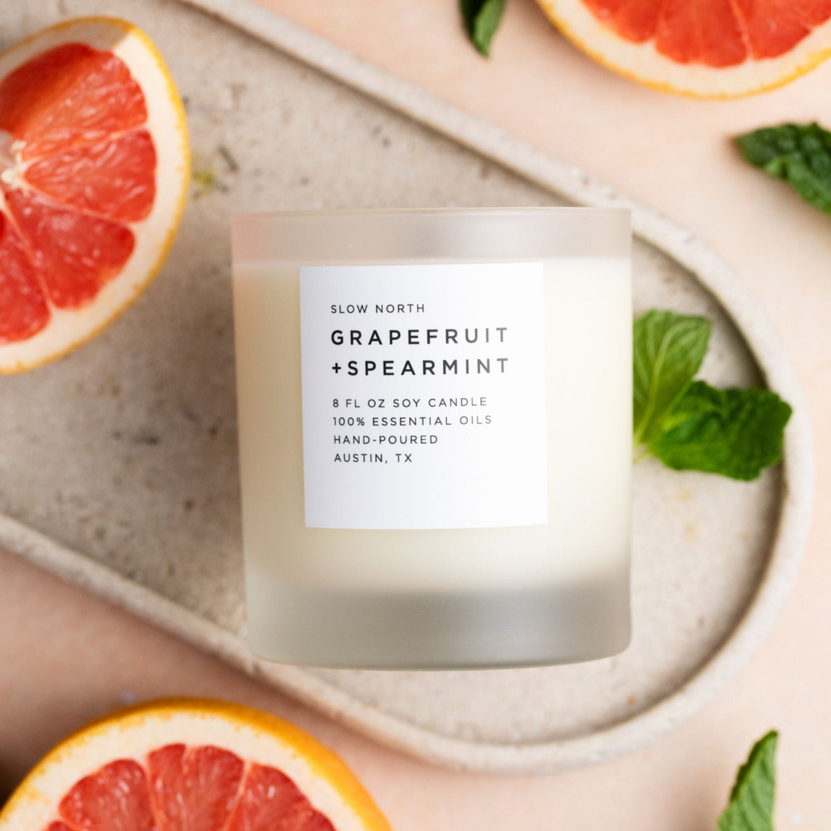 Grapefruit + Spearmint - Signature Candle by Slow North