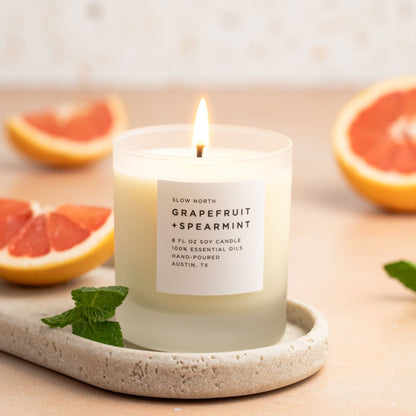 Grapefruit + Spearmint - Signature Candle by Slow North
