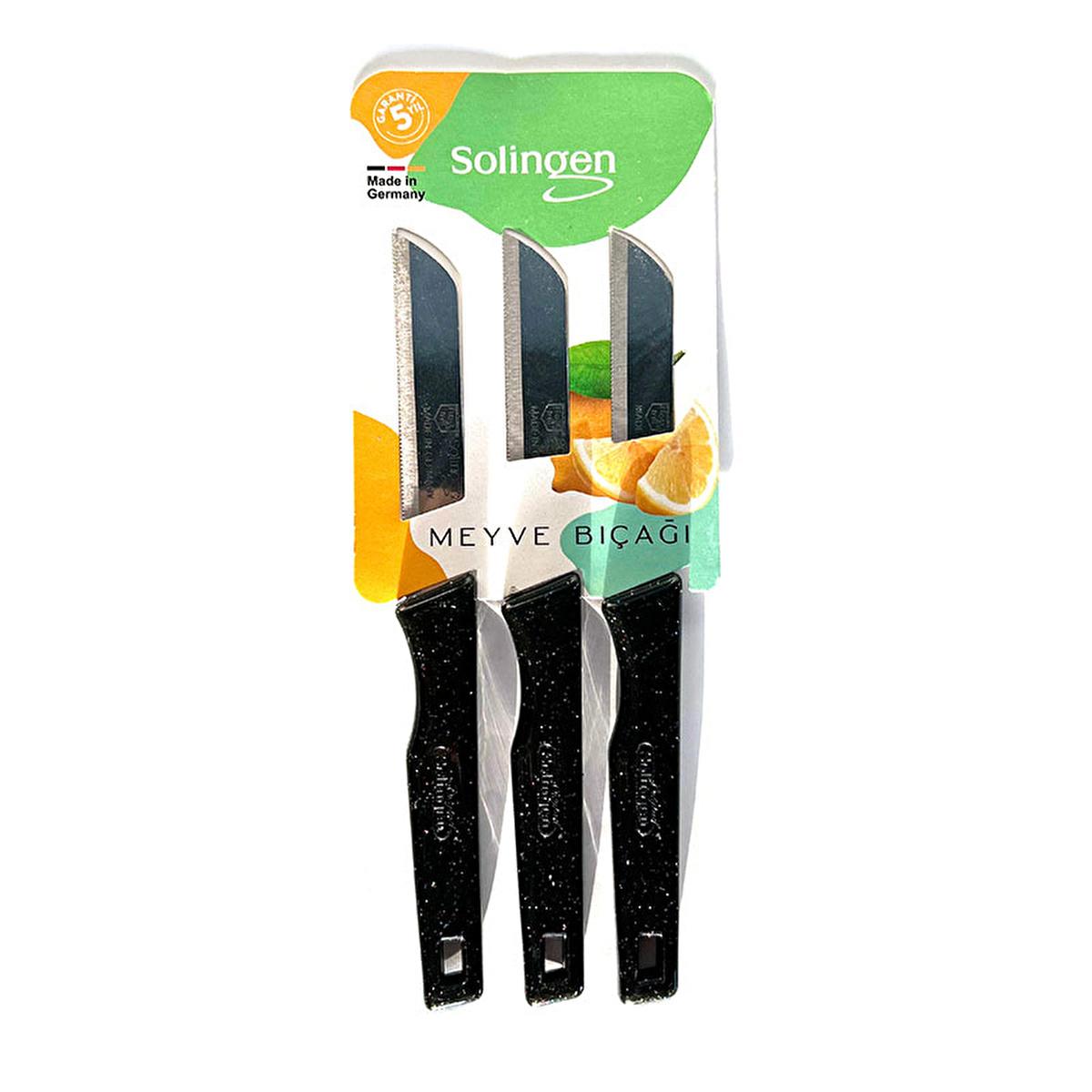 Solingen 3-piece high-carbon stainless steel knife set