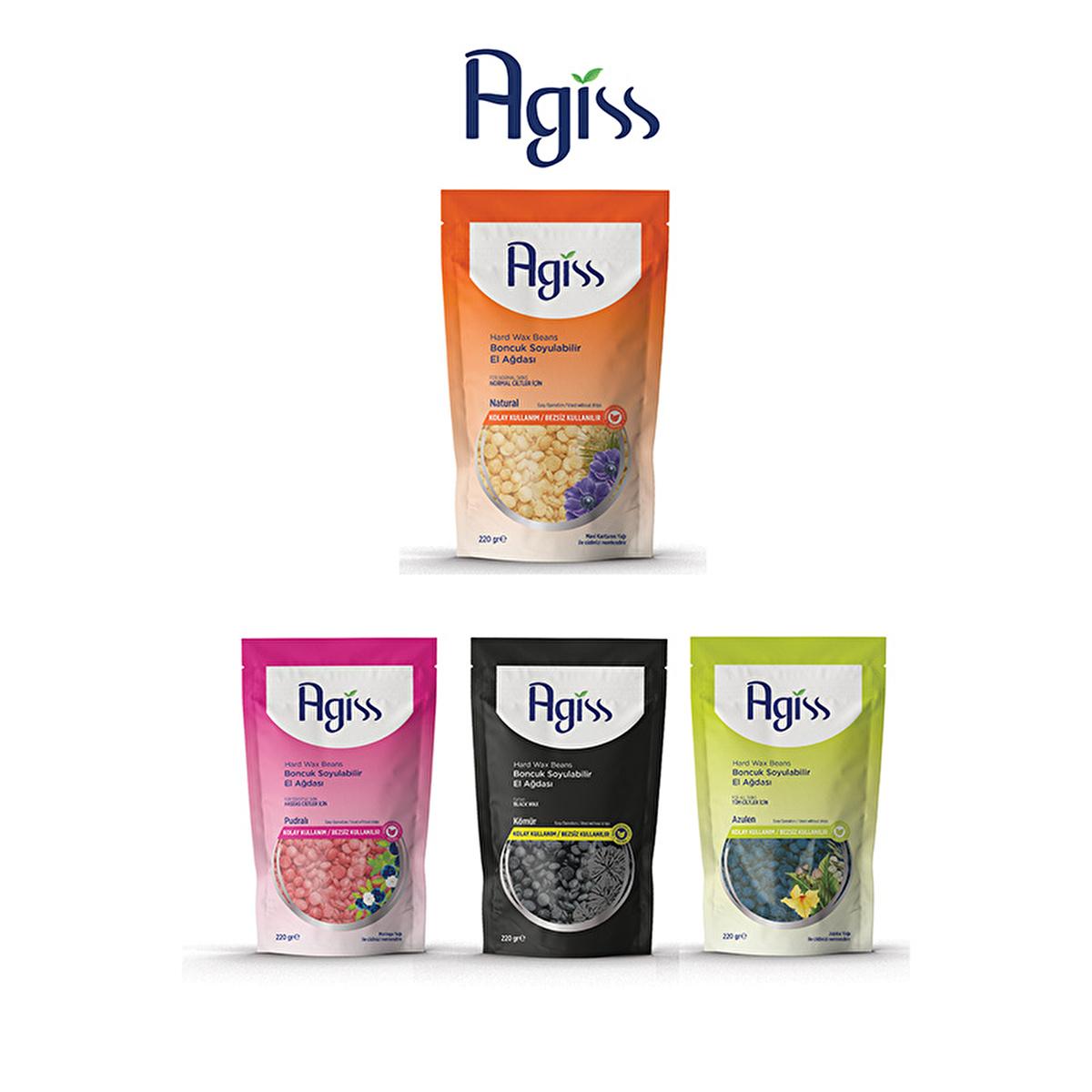 Agiss natural hair removal wax for normal skin, 220g