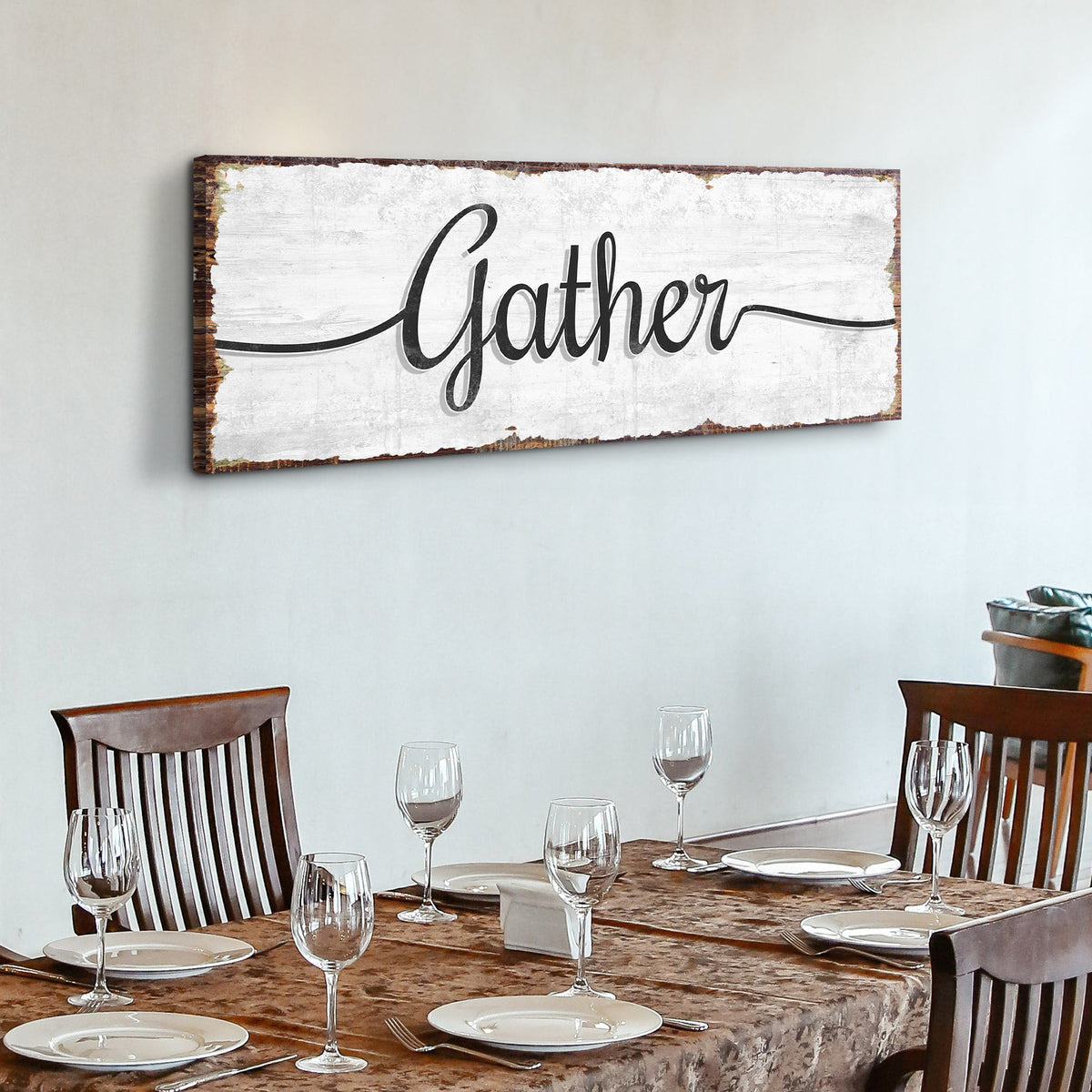 Gather Wall Art Sign by Tailored Canvases