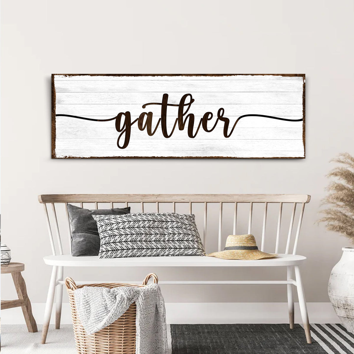 Gather Wall Art Sign II by Tailored Canvases