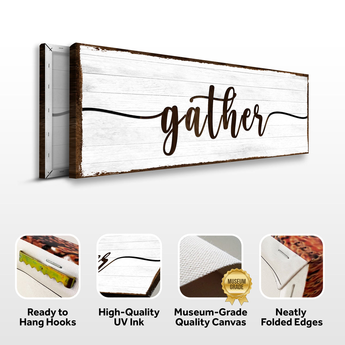 Gather Wall Art Sign II by Tailored Canvases