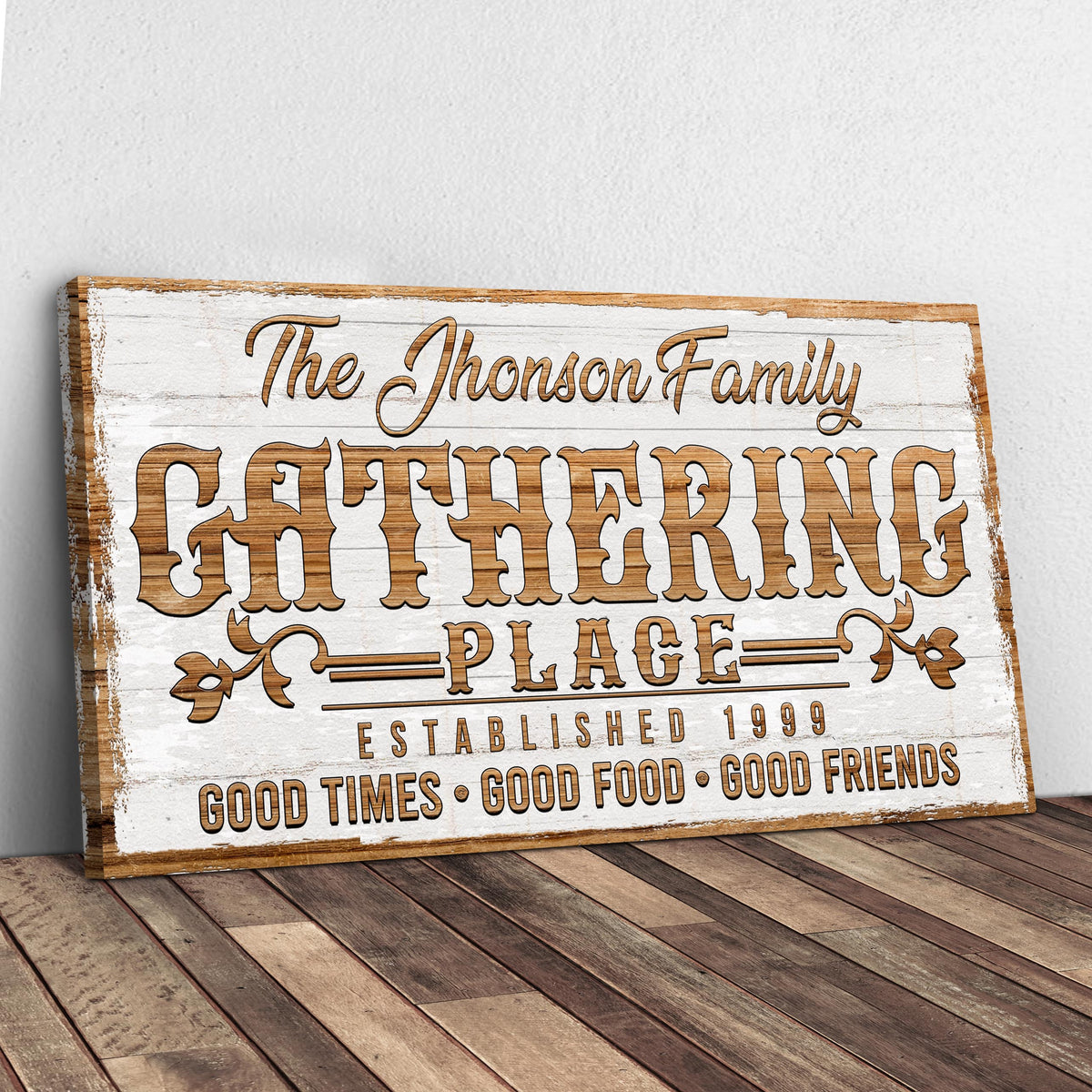 Gathering Place Personalized Sign II by Tailored Canvases