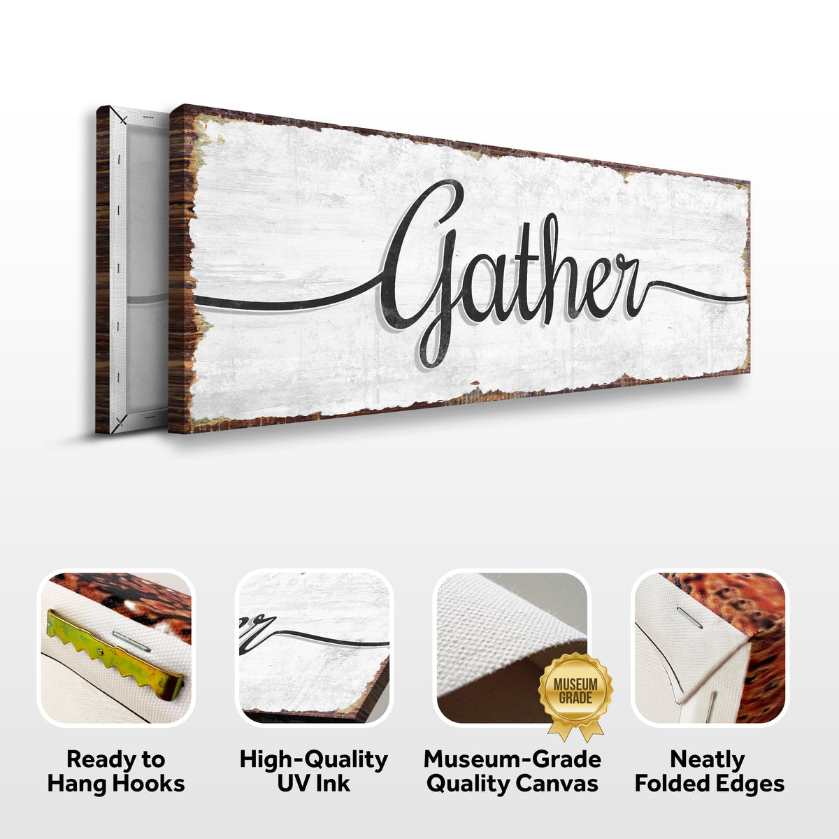 Gather Wall Art Sign by Tailored Canvases