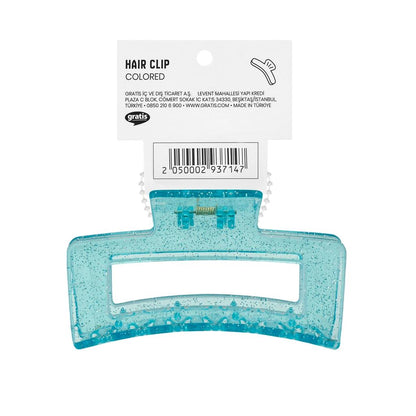 Eklips Rectangular Glittery Blue Claw Clip Hair Accessory by Beauty Care Bag