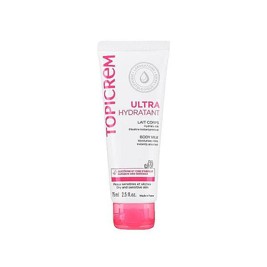 Topicrem Ultra-Hydrating Body Milk for Dry Skin 75ml by Beauty Care Bag