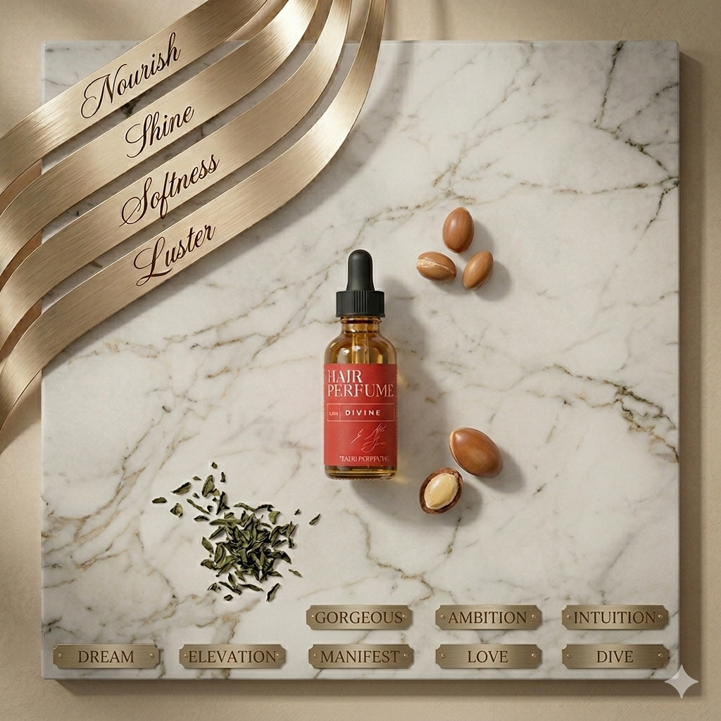 Hair Perfume Oil – Nourishing Fragrance Hair Oil | Argan, Jojoba & Jamaican Black Castor Oil | Soft, Smooth & Shiny Hair | Cologne Butter by CB