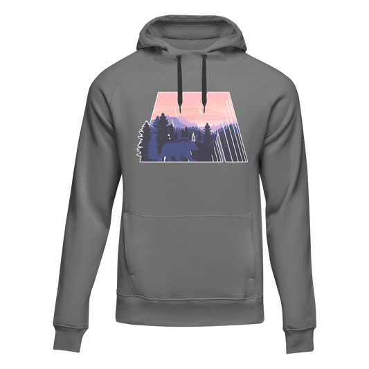 Geometric Camping Adult Fleece Hoodie by Outdoorzees