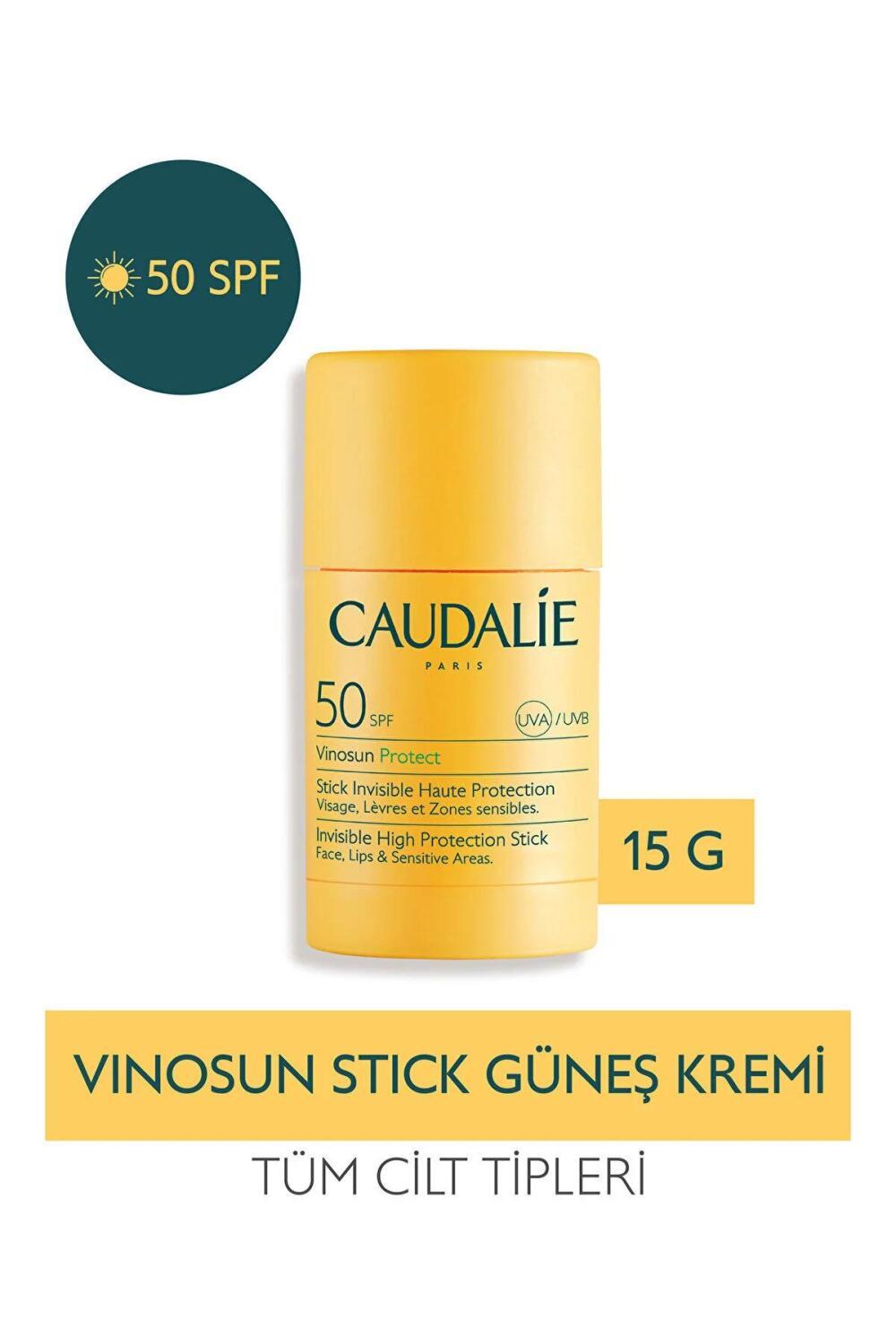 Caudalie Vinosun Protect SPF 50 Sunscreen Stick: Invisible, Vegan & Fragrance-Free High Protection for Face, Lips & Sensitive Skin by Beauty Care Bag