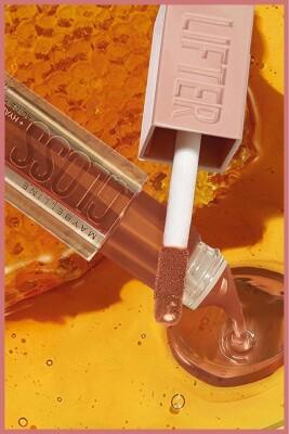 Maybelline Lifter Gloss: Honey Maple Hydrating Lip Gloss - Natural Warm Tone, Plumping Hyaluronic Acid Shine, Non-Sticky Formula by Beauty Care Bag