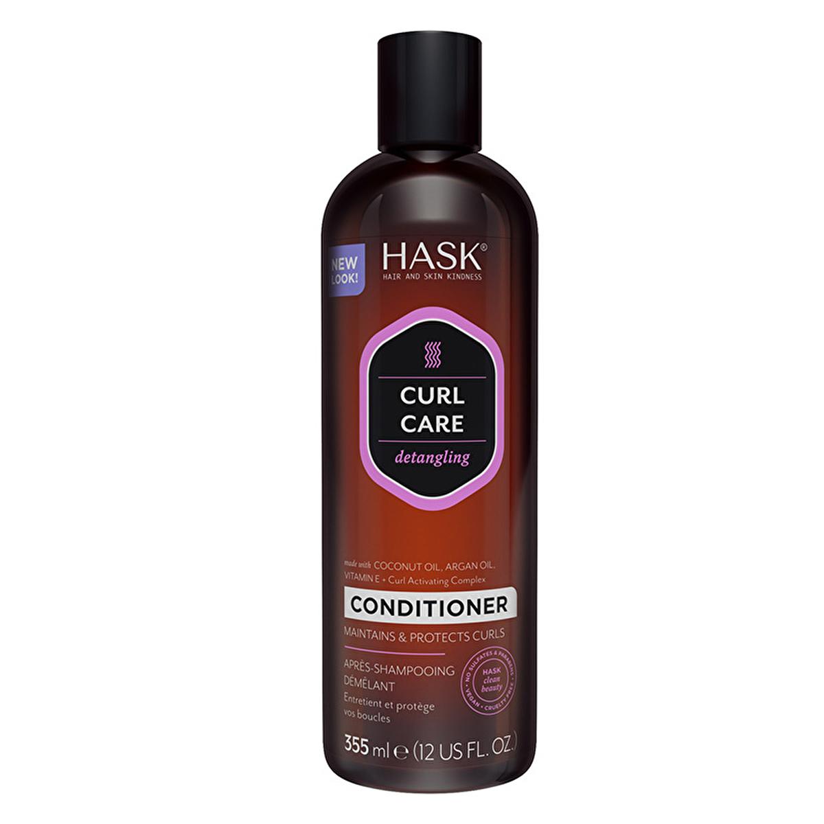 Hask Moisturizing Hair Conditioner for Curly Hair: Coconut & Argan Oil Blend - Define, Soften & Hydrate Curls, Frizz Control by Beauty Care Bag