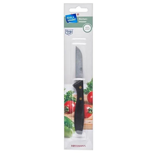 Flink & Sauber Extra Sharp Stainless Steel Kitchen Knife - Multi-Purpose Cooking Knife for Effortless Food Prep by Beauty Care Bag