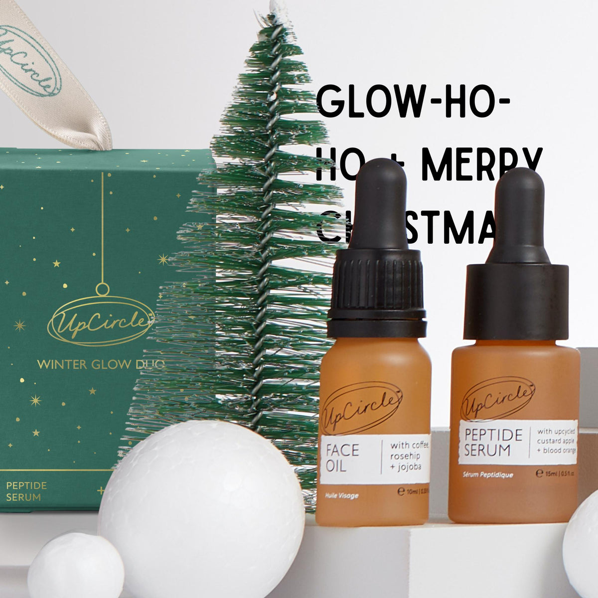 UpCircle Winter Glow bauble holiday graphic