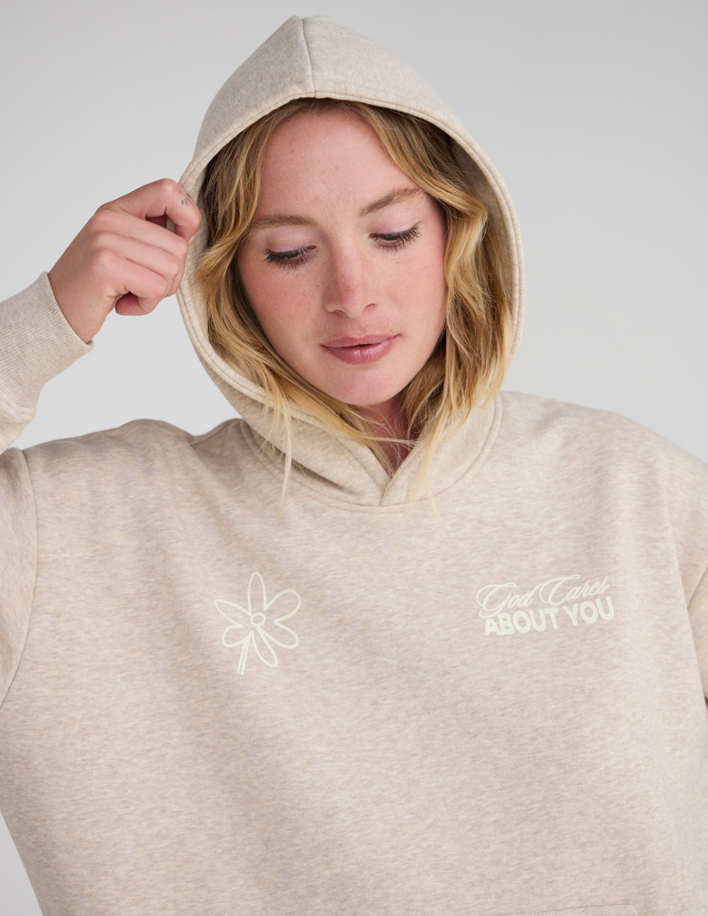 God Cares About You Unisex Hoodie by Elevated Faith