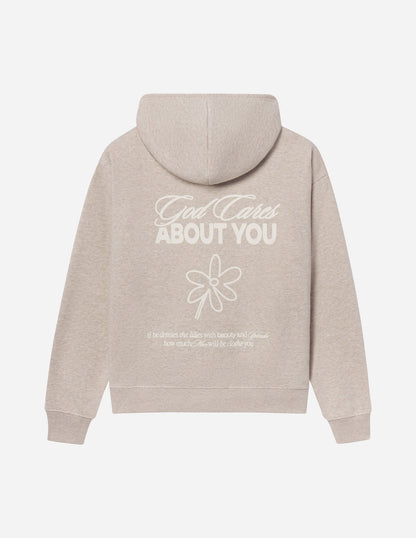 God Cares About You Unisex Hoodie by Elevated Faith