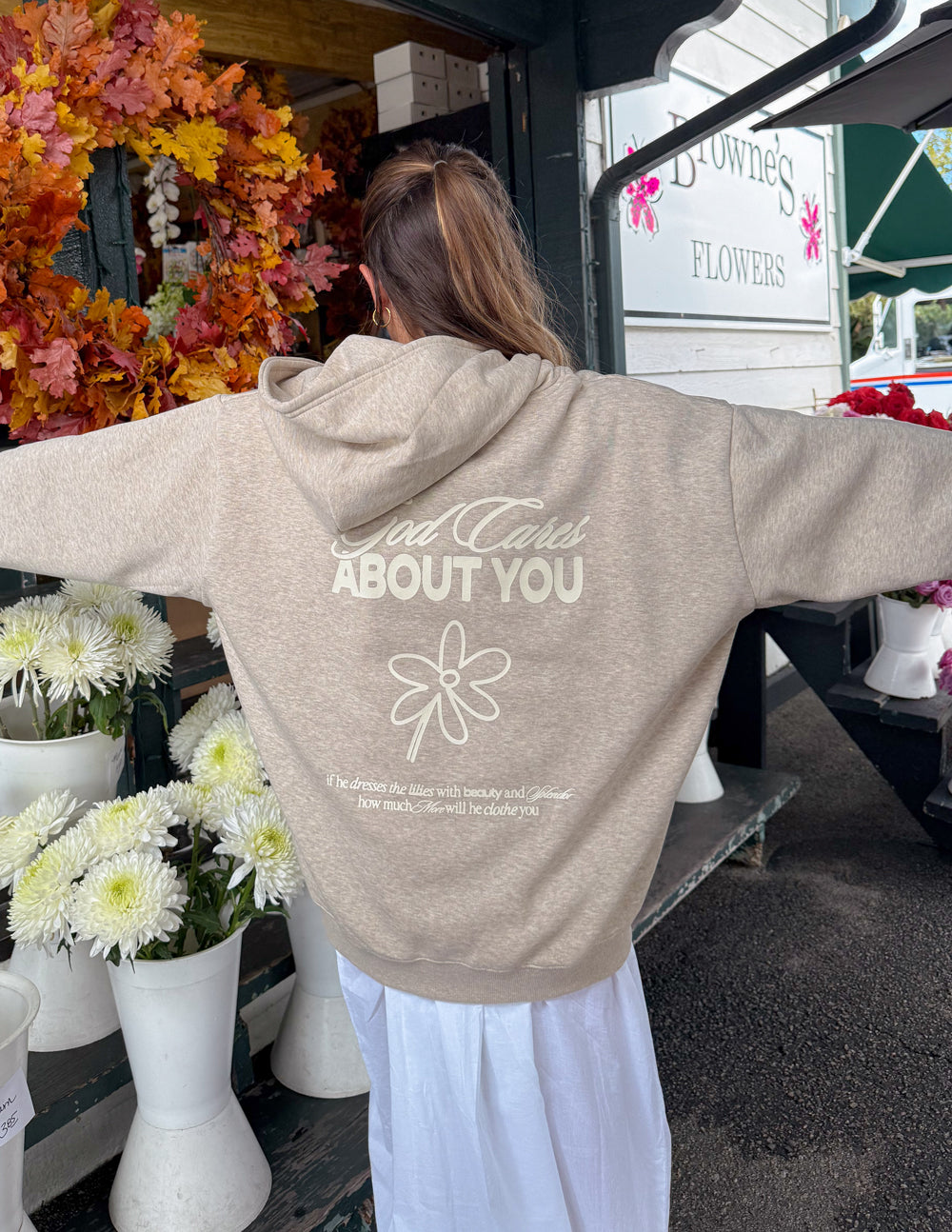 God Cares About You Unisex Hoodie by Elevated Faith