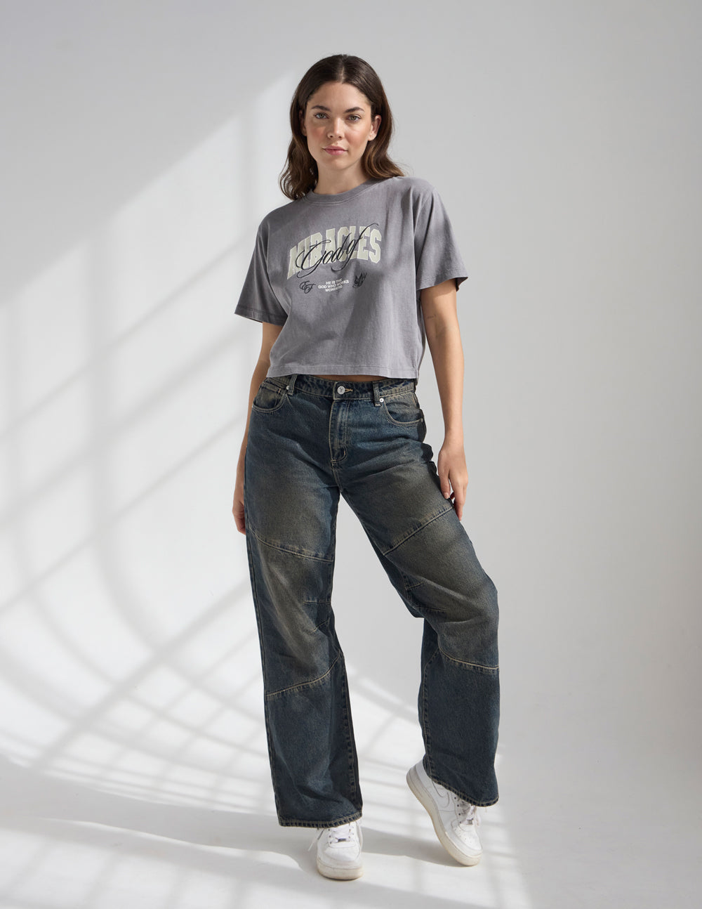 God of Miracles Cropped Women's Tee by Elevated Faith