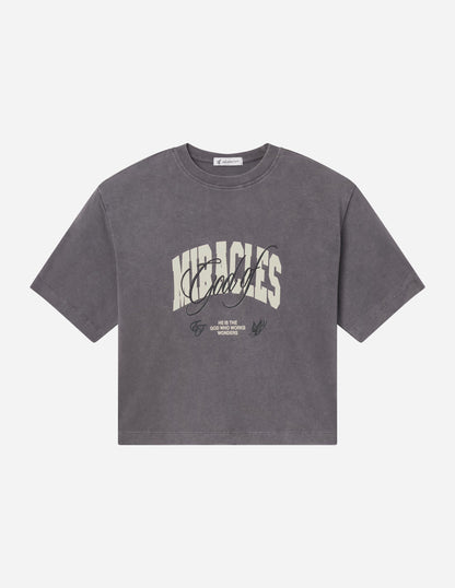 God of Miracles Cropped Women's Tee by Elevated Faith
