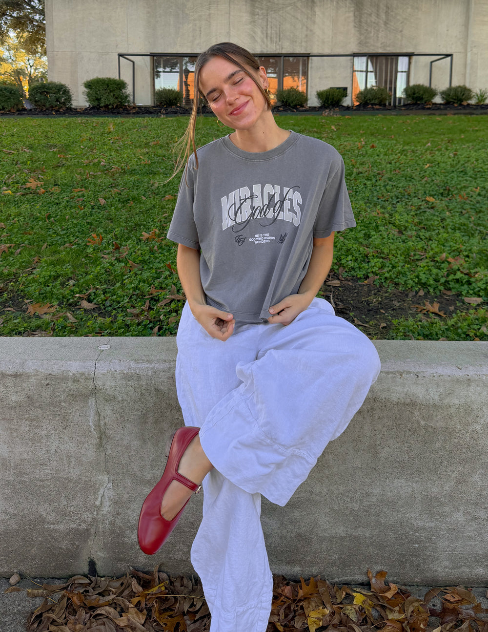 God of Miracles Cropped Women's Tee by Elevated Faith