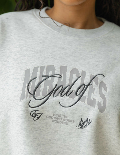 God of Miracles Unisex Crewneck by Elevated Faith