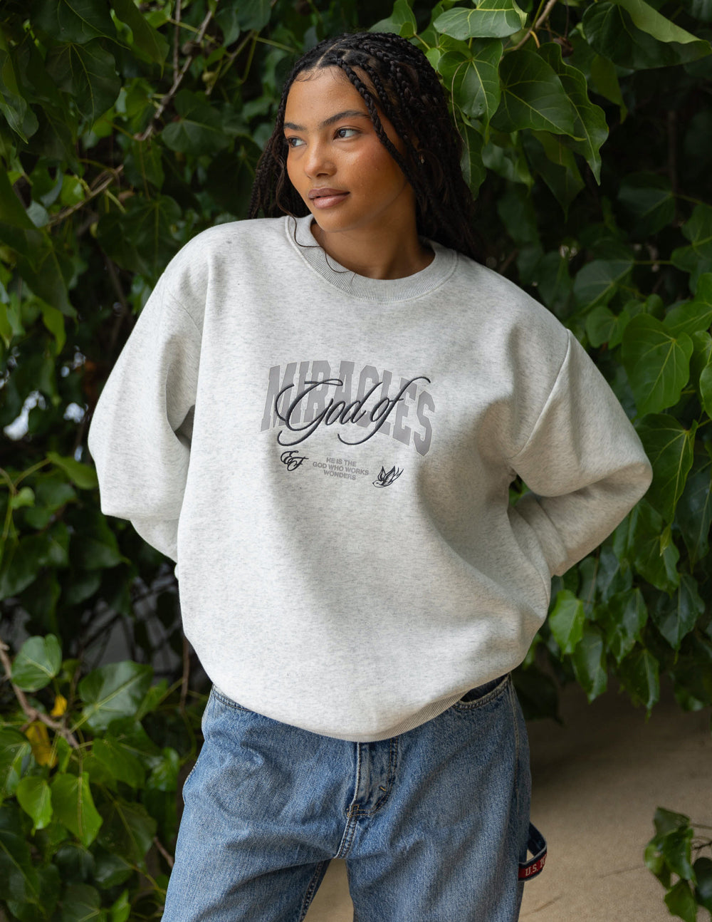 God of Miracles Unisex Crewneck by Elevated Faith
