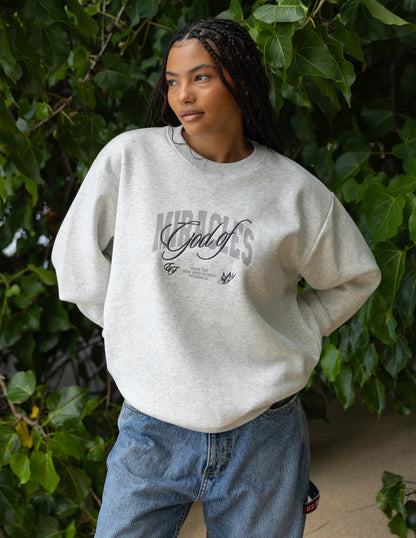 God of Miracles Unisex Crewneck by Elevated Faith