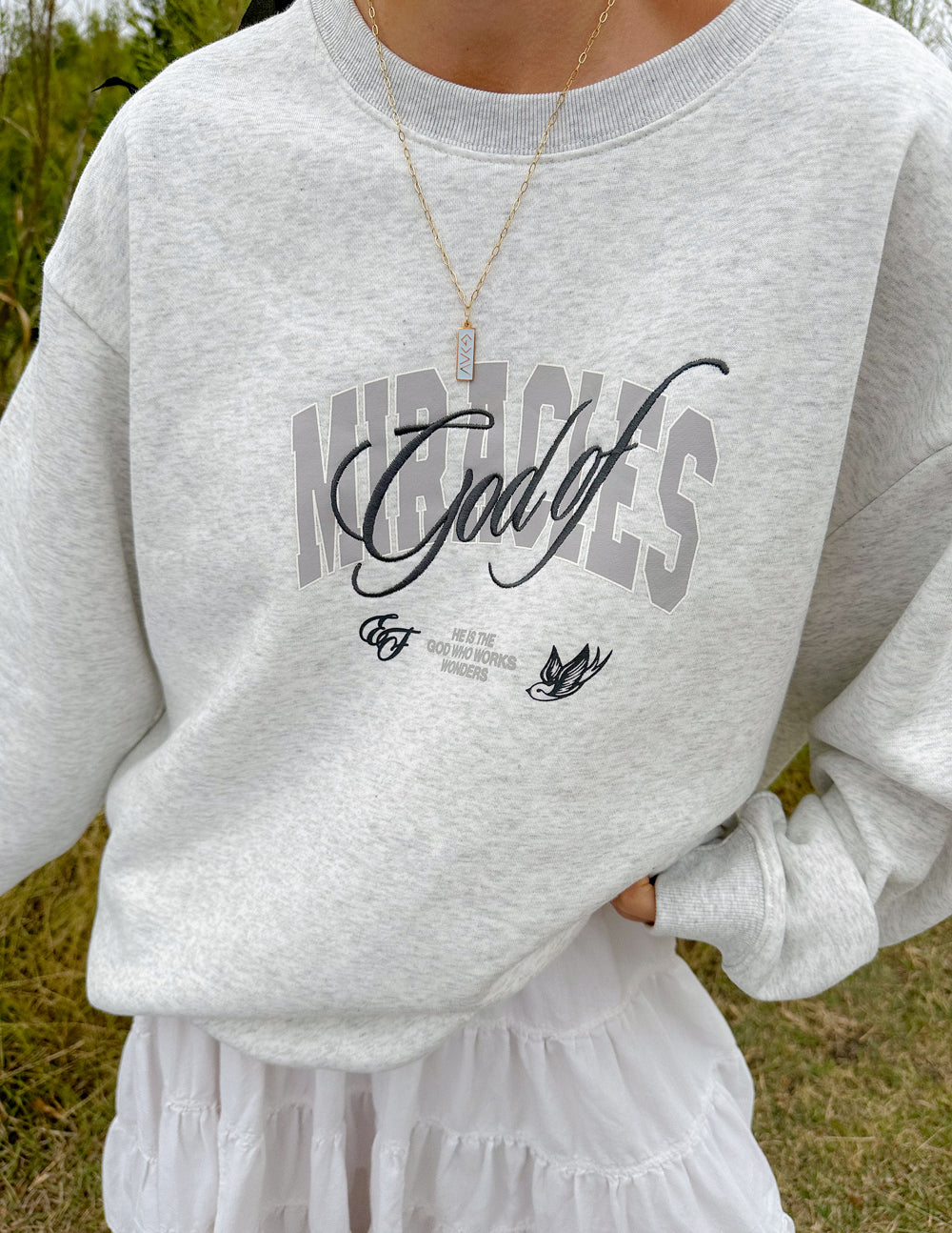 God of Miracles Unisex Crewneck by Elevated Faith