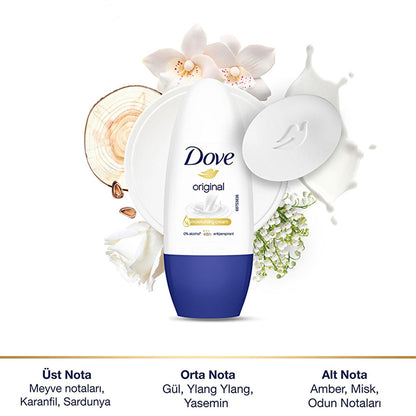 Dove Original: 48-Hour Antiperspirant Roll On Deodorant for Women - Moisturizing, Alcohol-Free, Sensitive Skin Formula with Natural Care Oil by Beauty Care Bag
