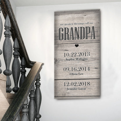Grandfather's Name Sign by Tailored Canvases