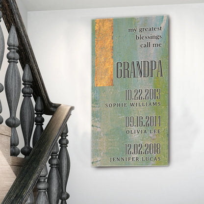 Grandfather's Name Sign by Tailored Canvases