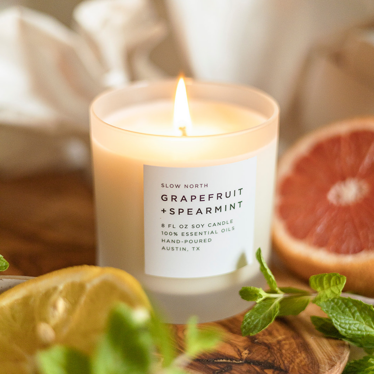 Grapefruit + Spearmint - Signature Candle by Slow North