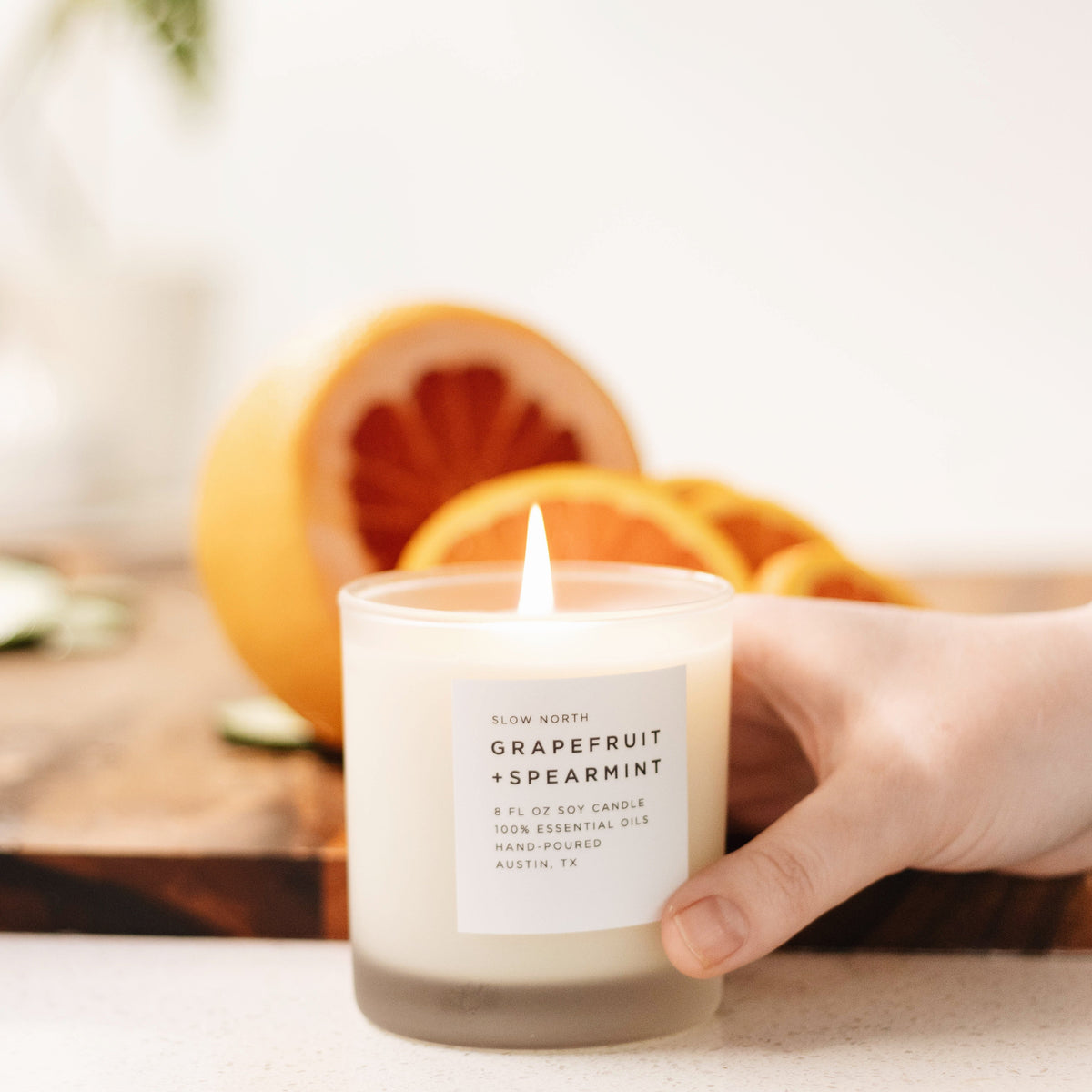 Grapefruit + Spearmint - Signature Candle by Slow North