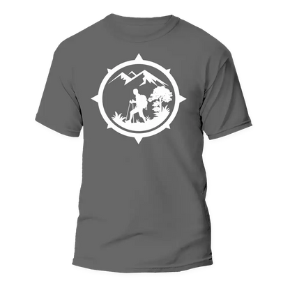 Hiking Mountain Compass Man T-Shirt by Outdoorzees