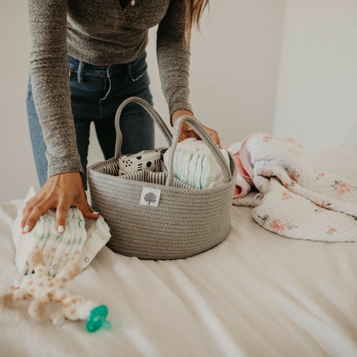 Rope Diaper Caddy by Parker Baby Co.