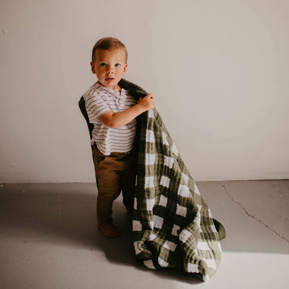 Green Buffalo Quilt by Parker Baby Co.