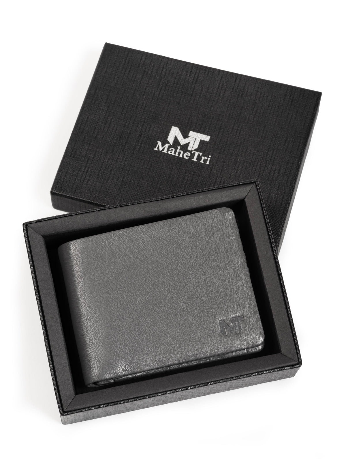 Gray Duke Bifold Wallet by Classy Leather Bags