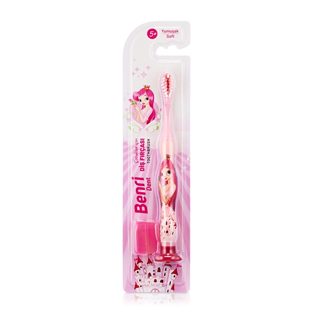 Benri Dent Kids Soft Toothbrush with Protective Cap by Beauty Care Bag
