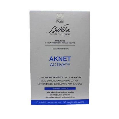 Bionike Aknet Active Peel Exfoliating Wipes with 3 Acids by Beauty Care Bag