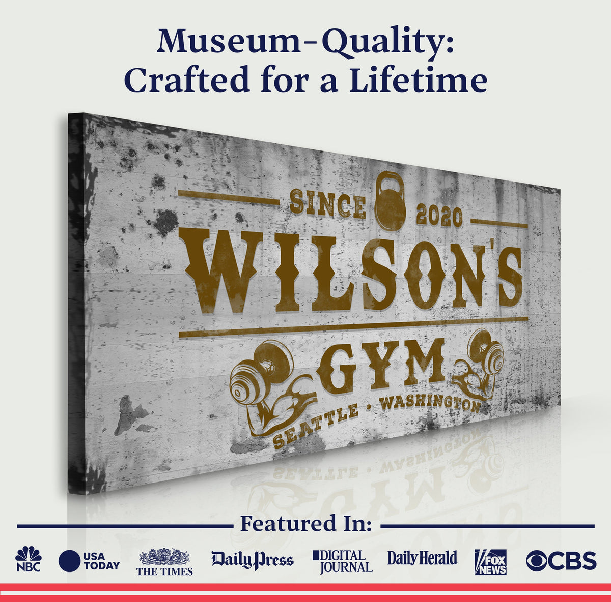 Gym Sign XV by Tailored Canvases
