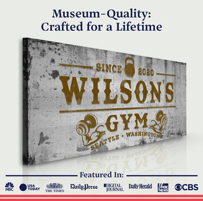 Gym Sign XV by Tailored Canvases