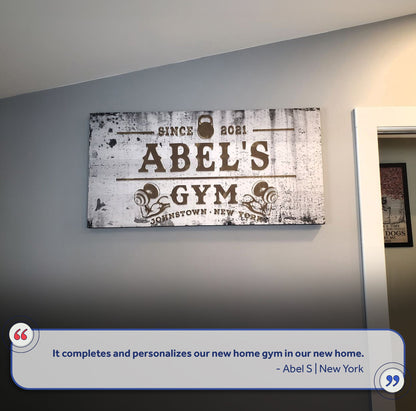 Gym Sign XV by Tailored Canvases