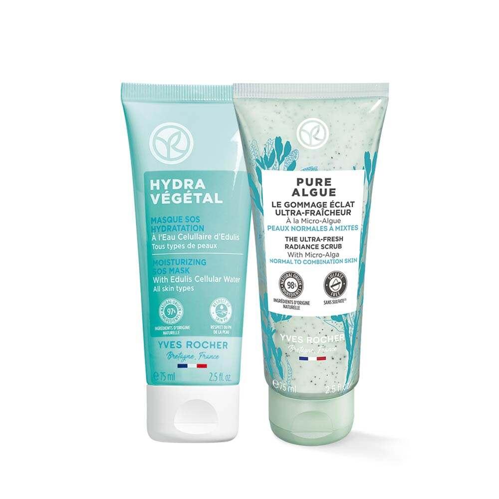 The Body Shop Skincare Set for Dry Skin - Hydrating Mask and Exfoliating Peeling for Weekly Routine by Beauty Care Bag