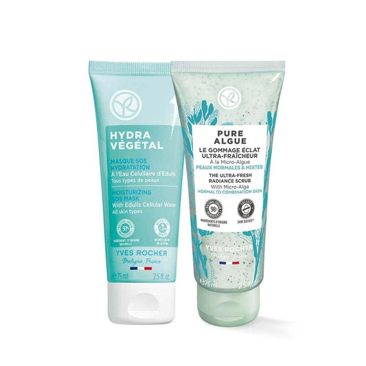 The Body Shop Skincare Set for Dry Skin - Hydrating Mask and Exfoliating Peeling for Weekly Routine by Beauty Care Bag