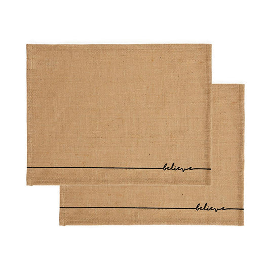 Ocean Home Jute Placemats Set of 2: Natural Woven Table Mats, Eco-Friendly & Biodegradable, Rustic Bohemian Dining Decor, 17.7x13.8 inches by Beauty Care Bag