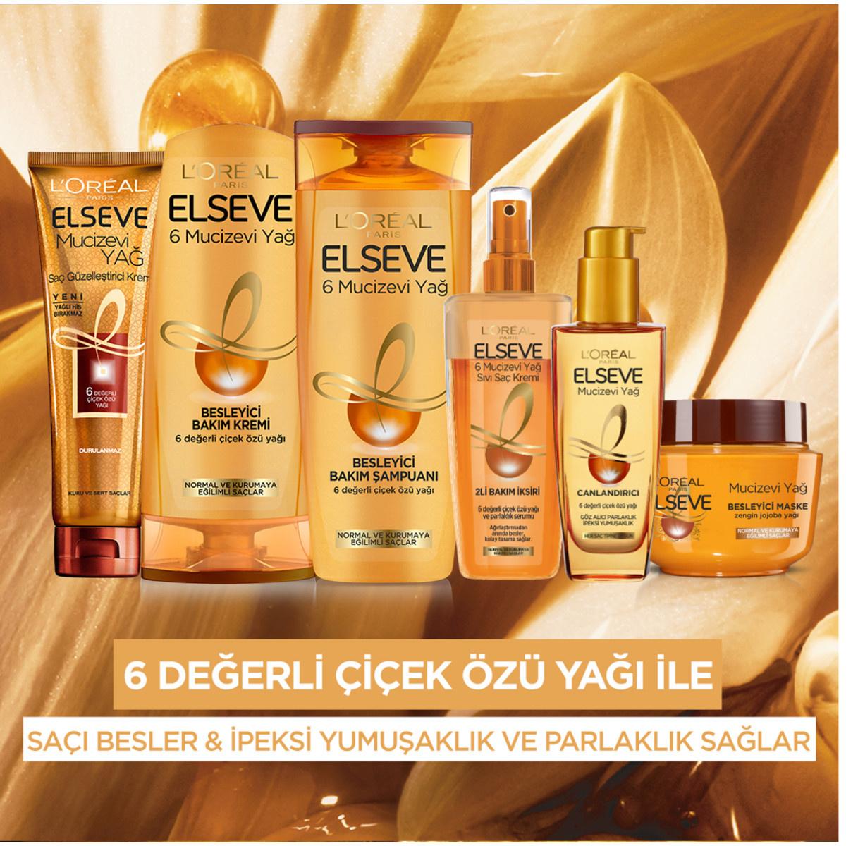 L'Oreal Paris Elseve: 6 Precious Flower Oil Hair Mask - Deeply Nourishes, Adds Silky Shine, and Revitalizes Dry Hair - 10.14 fl oz by Beauty Care Bag