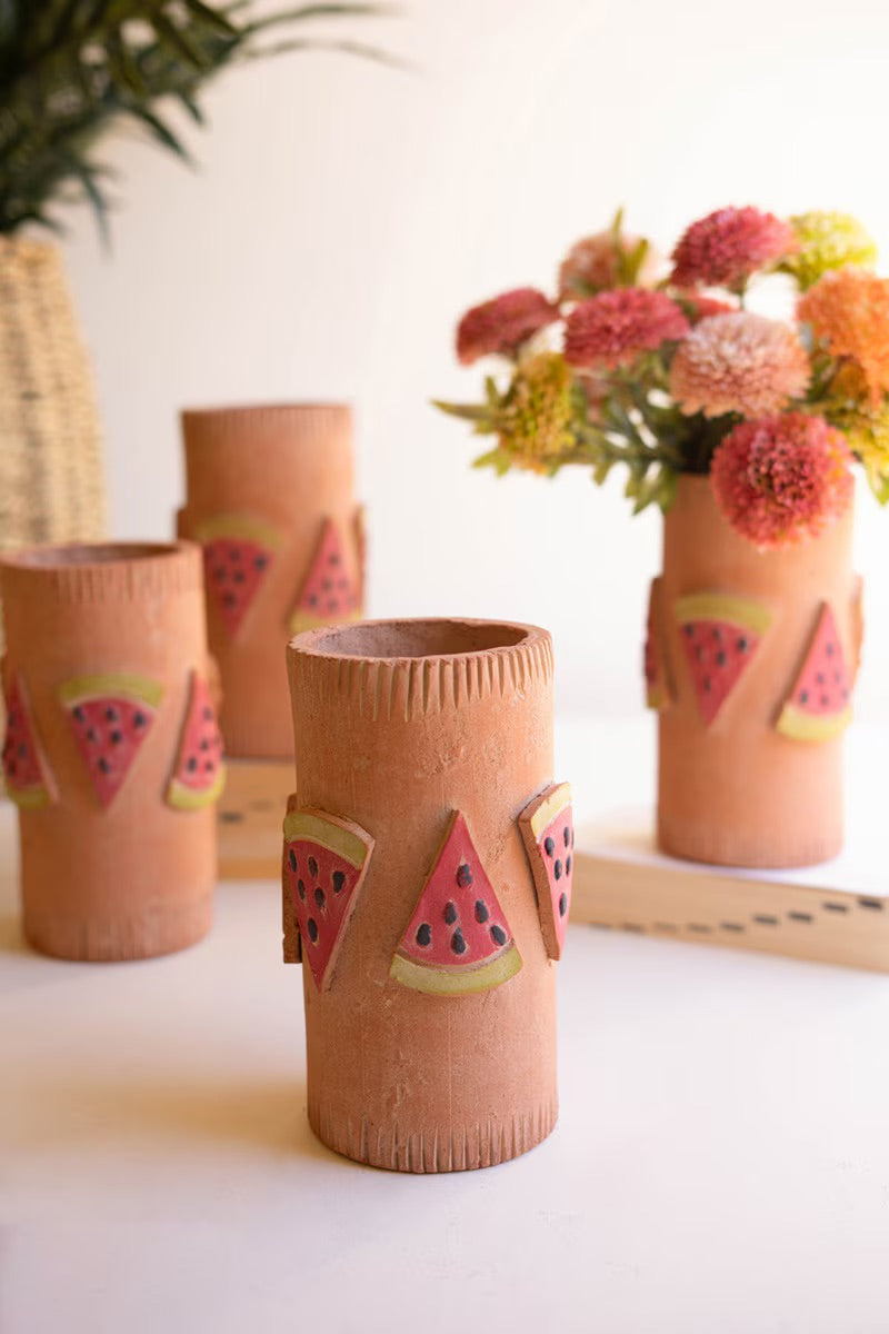 Clay Watermelon Decorative Vase by Rust & Cinder